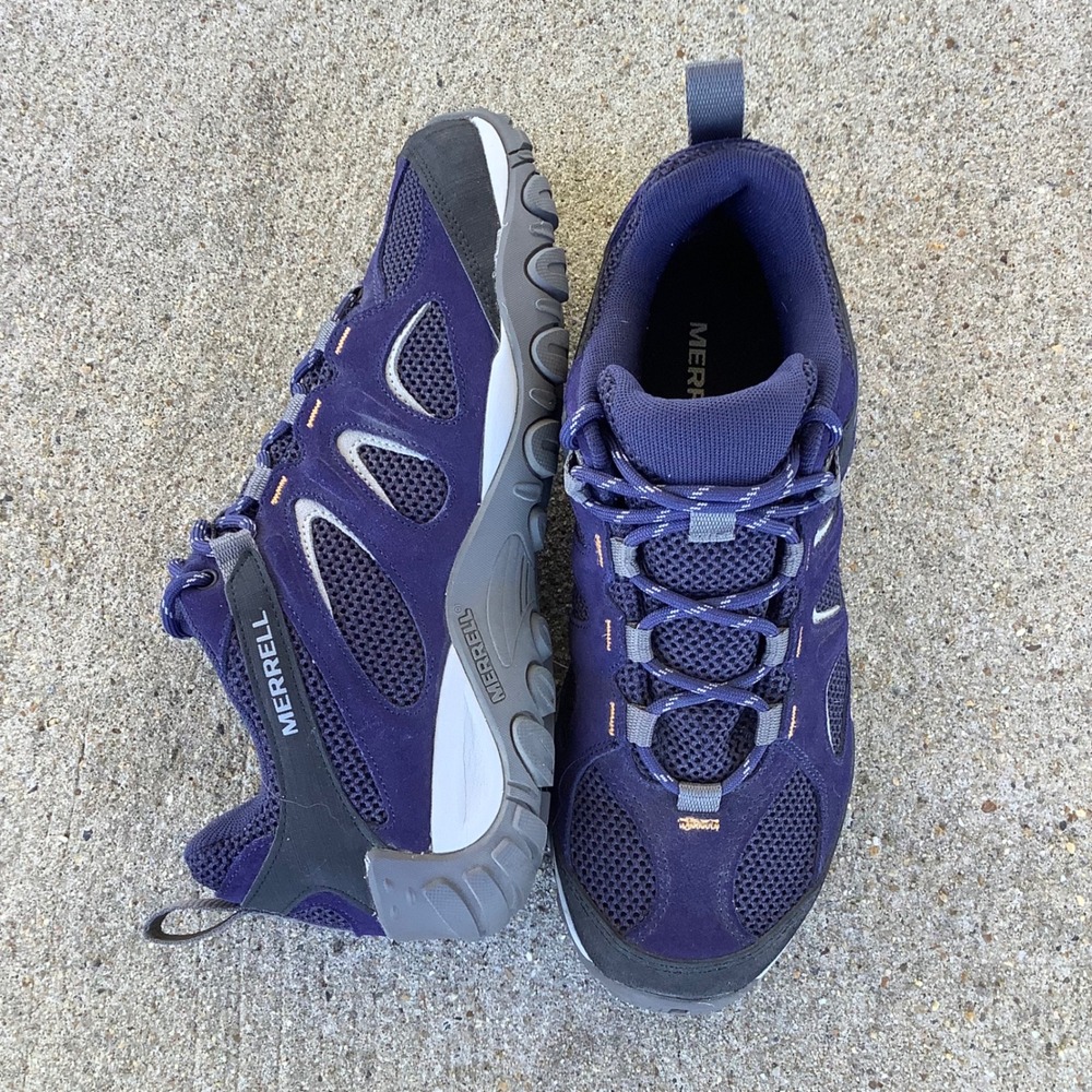 Merrell Alverstone Womens Hiking Shoes Purple Suede Mesh Low Top J037616‎ 9.5 - Picture 2 of 16
